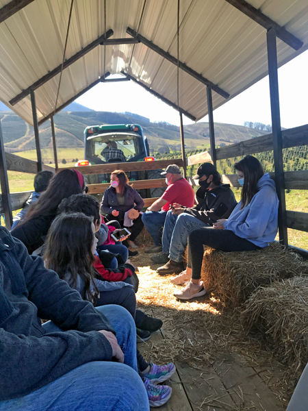 on the hayride